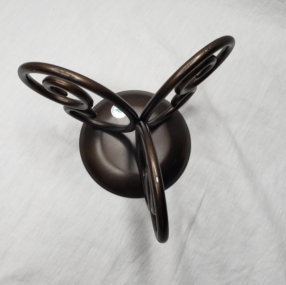 Partylite Viking Pillar Candleholder Metal for Single Large Candle 3 Scroll Feet - Picture 7 of 8